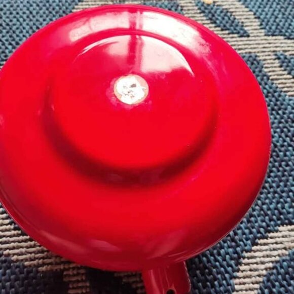 Vintage NOS Atomic Stovetop pot Saucepan Red Flowers MCM - Picture 5 of 6